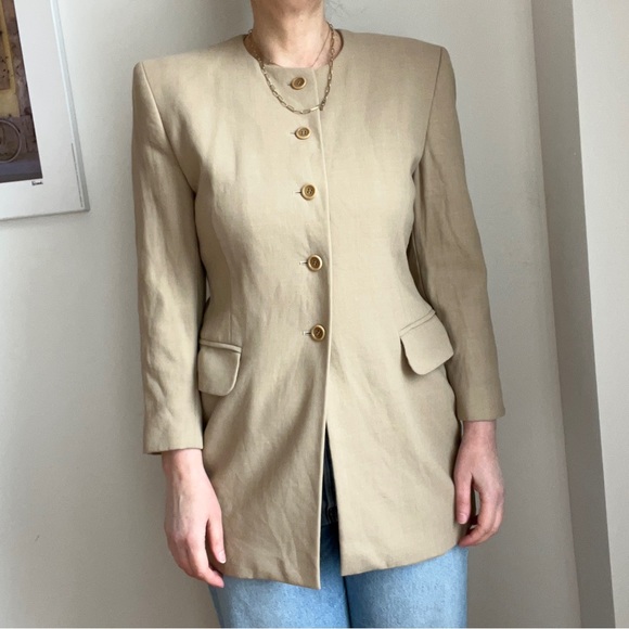 Escada by Margaretha Ley Vintage Evening Jacket Blazer Size 8 Wool Blend - Picture 2 of 11